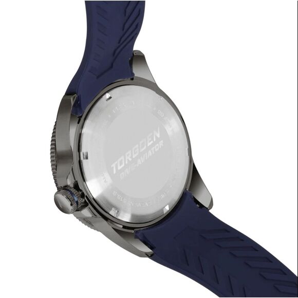 New Torgoen TN-1314 T43 Ice Blue Ion Plated Sapphire Diver 44mm Watch - Picture 2 of 4